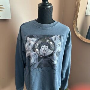 Blue Wolf Graphic Sweater